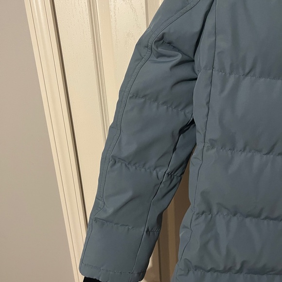 Women’s Aritzia TNA St. Anton Powder Parka Long Puffer Jacket Blue Sz. M - Picture 5 of 11